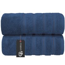 Blue and sale brown bathroom towels